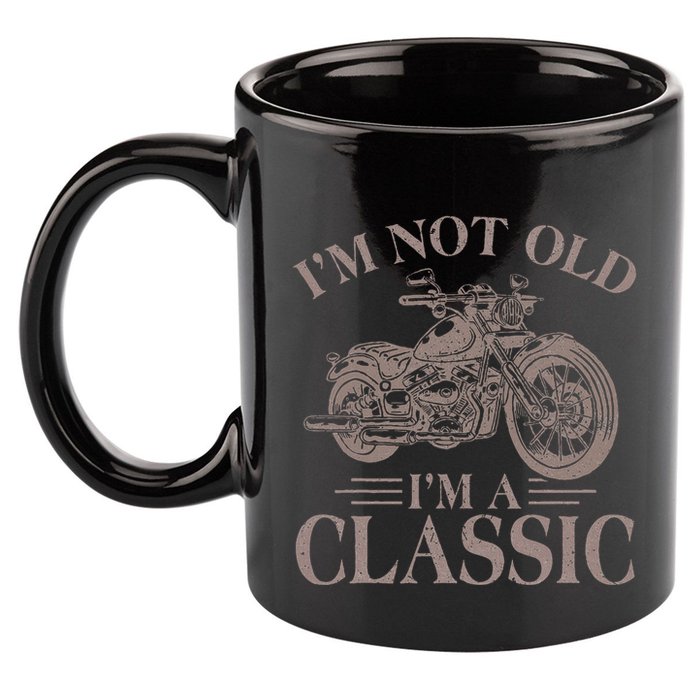 IM Not Old IM Classic Motocycle Biker 11oz C Handle Ceramic Mug