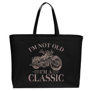 IM Not Old IM Classic Motocycle Biker Cotton Canvas Jumbo Tote