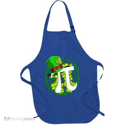 Irish Number Pi Leprechauns Hat St PatrickS Day Gift Full-Length Apron With Pockets