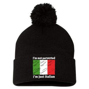 Im Not Perverted Just Italian Pom Pom 12in Knit Beanie