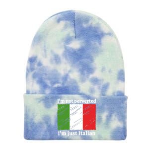 Im Not Perverted Just Italian Tie Dye 12in Knit Beanie