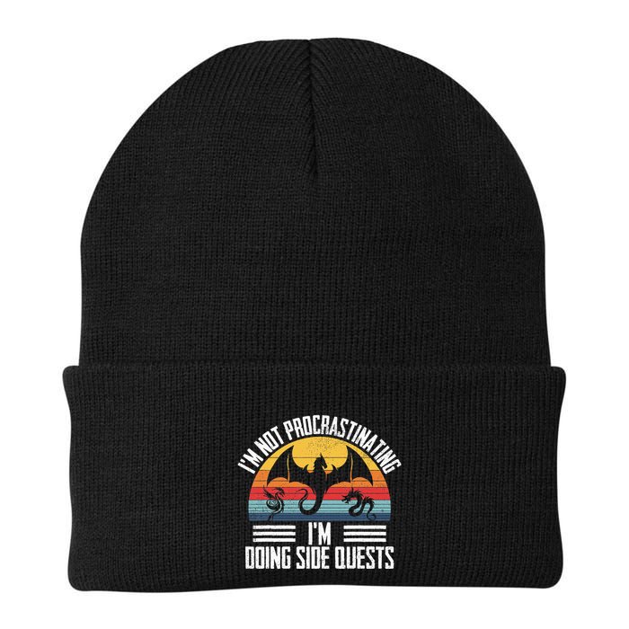 IM Not Procrastinating IM Doing Side Quests Rpg Dice Game Knit Cap Winter Beanie