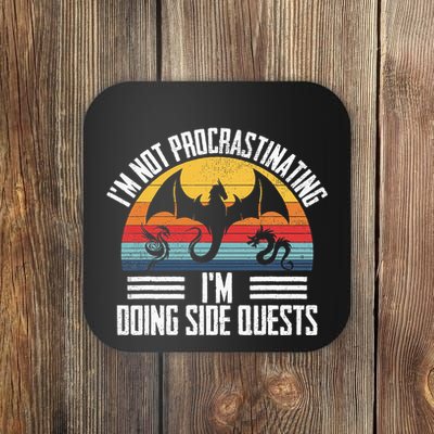 IM Not Procrastinating IM Doing Side Quests Rpg Dice Game Coaster