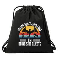 IM Not Procrastinating IM Doing Side Quests Rpg Dice Game Drawstring Bag