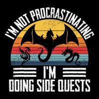 IM Not Procrastinating IM Doing Side Quests Rpg Dice Game Drawstring Bag