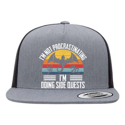 IM Not Procrastinating IM Doing Side Quests Rpg Dice Game Flat Bill Trucker Hat