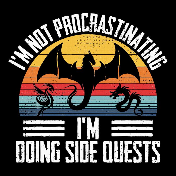 IM Not Procrastinating IM Doing Side Quests Rpg Dice Game Poster