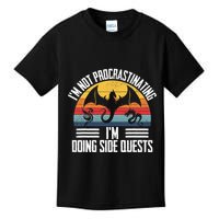 IM Not Procrastinating IM Doing Side Quests Rpg Dice Game Kids T-Shirt