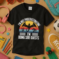 IM Not Procrastinating IM Doing Side Quests Rpg Dice Game Kids T-Shirt