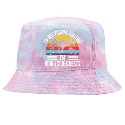 IM Not Procrastinating IM Doing Side Quests Rpg Dice Game Tie-Dyed Bucket Hat