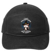 IM Not Procrastinating IM Doing Side Quests Funny Rpg Cat 7-Panel Snapback Hat