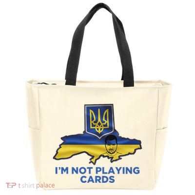 I’M Not Playing Cards Zelensky Trump Zip Tote Bag
