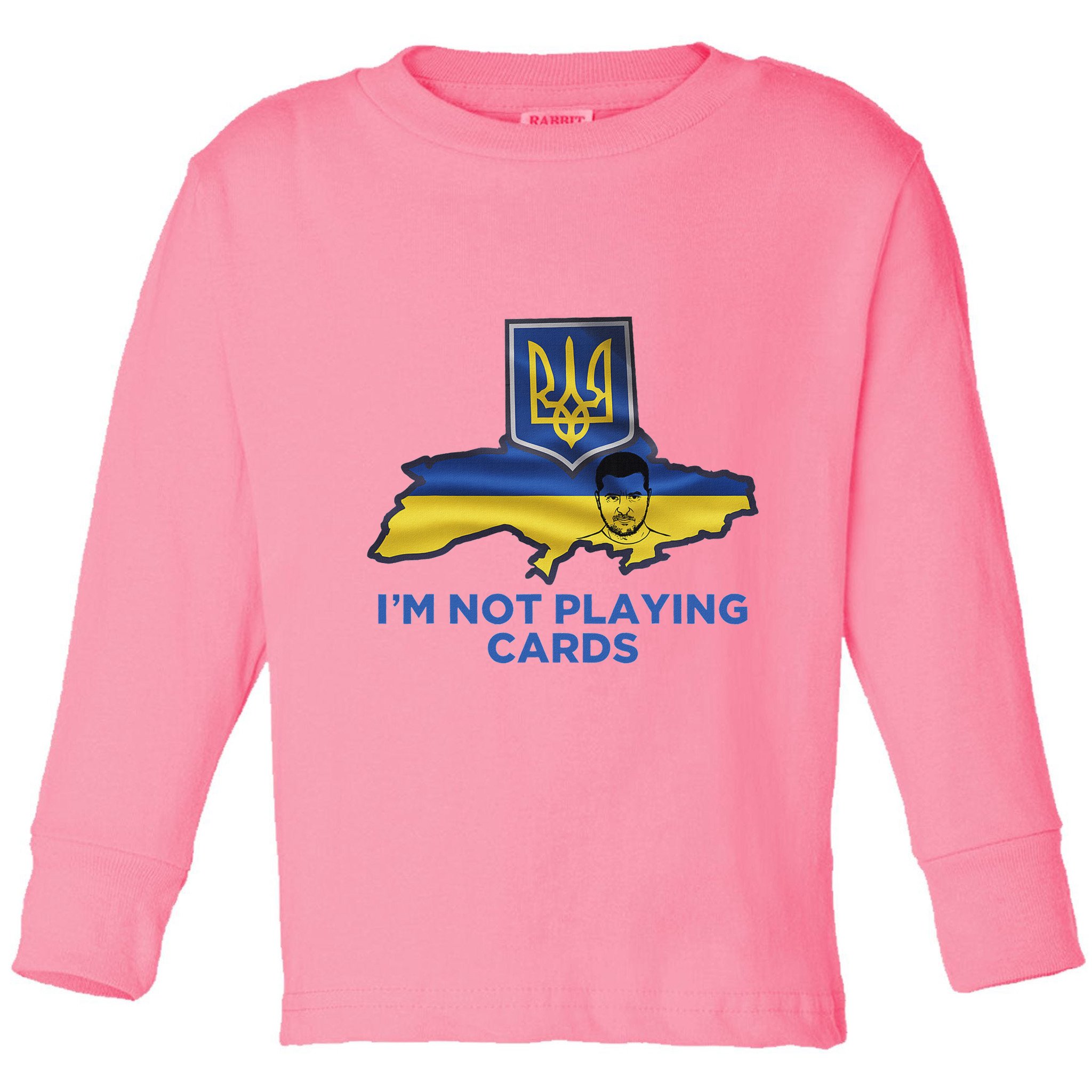 I’M Not Playing Cards Zelensky Trump Toddler Long Sleeve Shirt