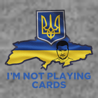 I’M Not Playing Cards Zelensky Trump 7-Panel Snapback Hat