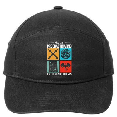 IM Not Procrastinating IM Doing Side Quests For Rpg Gamers 7-Panel Snapback Hat