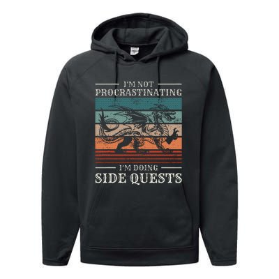 IM Not Procrastinating IM Doing Side Quests Rpg Gamer Performance Fleece Hoodie