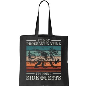 IM Not Procrastinating IM Doing Side Quests Rpg Gamer Tote Bag