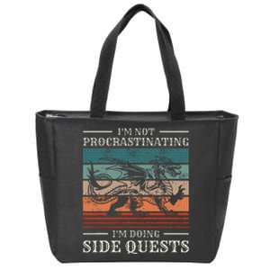 IM Not Procrastinating IM Doing Side Quests Rpg Gamer Zip Tote Bag