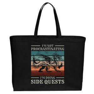 IM Not Procrastinating IM Doing Side Quests Rpg Gamer Cotton Canvas Jumbo Tote