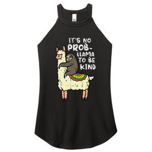 Its No Prob Llama To Be Kind Sloth Unity Day Orange Women's Perfect Tri Rocker Tank