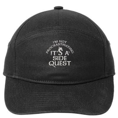 Im Not Procrastinating Side Quest 7-Panel Snapback Hat