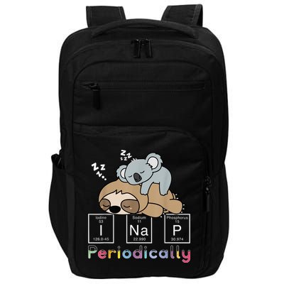 I Nap Periodically Funny Science Sloth Lover Koala Mama Bear Impact Tech Backpack