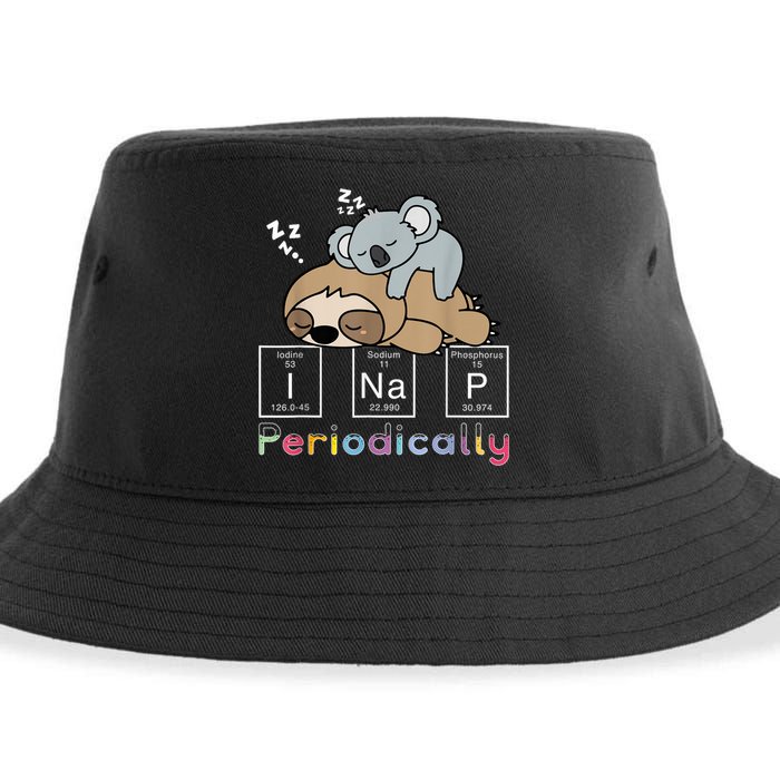 I Nap Periodically Funny Science Sloth Lover Koala Mama Bear Sustainable Bucket Hat