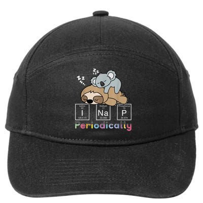 I Nap Periodically Funny Science Sloth Lover Koala Mama Bear 7-Panel Snapback Hat