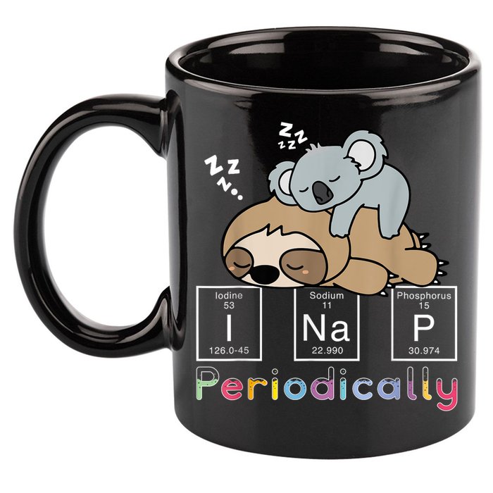 I Nap Periodically Funny Science Sloth Lover Koala Mama Bear 11oz C Handle Ceramic Mug
