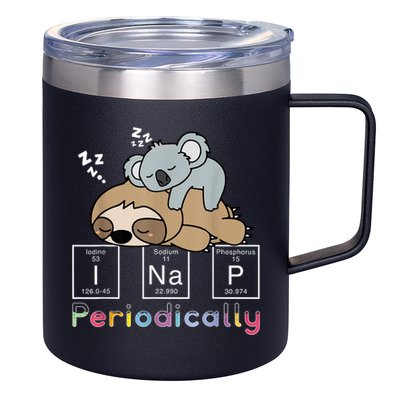 I Nap Periodically Funny Science Sloth Lover Koala Mama Bear 12oz Stainless Steel Coffee Mug