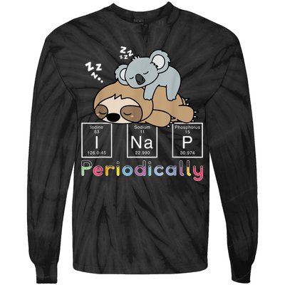 I Nap Periodically Funny Science Sloth Lover Koala Mama Bear Tie-Dye Long Sleeve Shirt