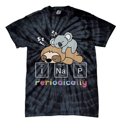 I Nap Periodically Funny Science Sloth Lover Koala Mama Bear Tie-Dye T-Shirt