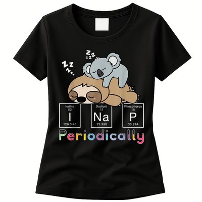 I Nap Periodically Funny Science Sloth Lover Koala Mama Bear Womens T-Shirt