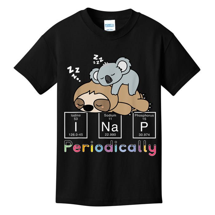 I Nap Periodically Funny Science Sloth Lover Koala Mama Bear Kids T-Shirt