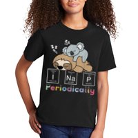 I Nap Periodically Funny Science Sloth Lover Koala Mama Bear Kids T-Shirt