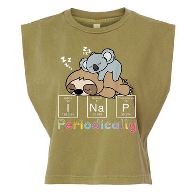 I Nap Periodically Funny Science Sloth Lover Koala Mama Bear Garment-Dyed Women's Muscle Tee