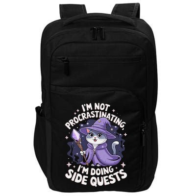 IM Not Procrastinating IM Doing Side Quests Funnycat Impact Tech Backpack