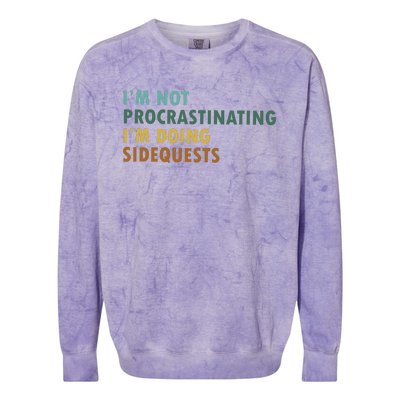 IM Not Procrastinating IM Doing Sidequests Gamer Dad Colorblast Crewneck Sweatshirt