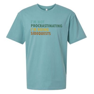 IM Not Procrastinating IM Doing Sidequests Gamer Dad Sueded Cloud Jersey T-Shirt