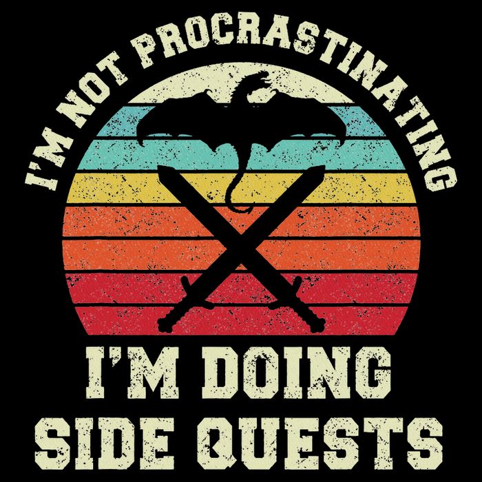 I'm Not Procrastinating I'm Doing Side Quests Gamer Daily Commute Backpack