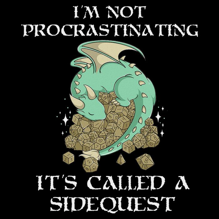 IM Not Procrastinating ItS Called A Side Quest Mousepad