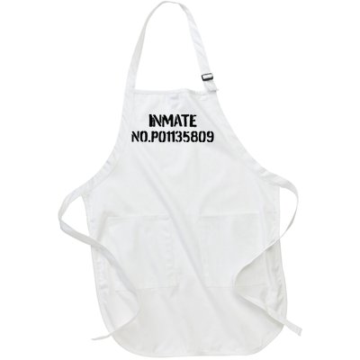 Inmate No. P01135809 County Jail Funny Orange Full-Length Apron With Pockets