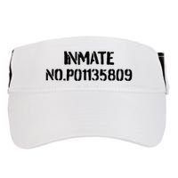 Inmate No. P01135809 County Jail Funny Orange Adult Drive Performance Visor