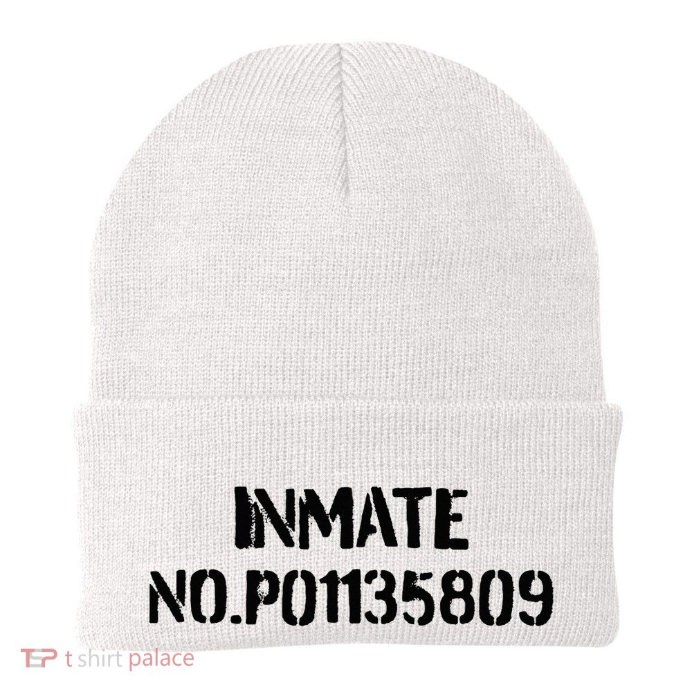 Inmate No. P01135809 County Jail Funny Orange Beanie