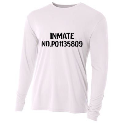 Inmate No. P01135809 County Jail Funny Orange Cooling Performance Long Sleeve Crew