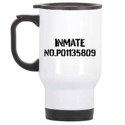 Inmate No. P01135809 County Jail Funny Orange Stainless Steel Travel Mug