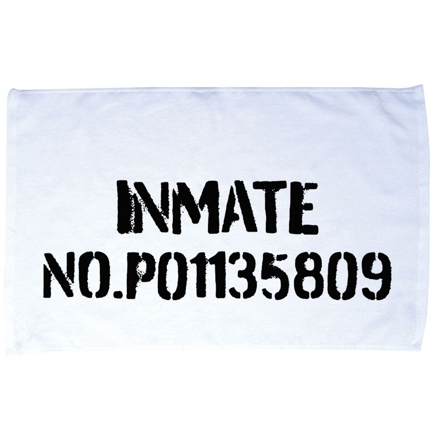 Inmate No. P01135809 County Jail Funny Orange Microfiber Hand Towel