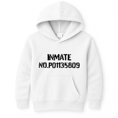 Inmate No. P01135809 County Jail Funny Orange Kids Hoodie
