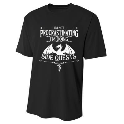 Im Not Procrastinating Im Doing Side Quests RPG Gamers Performance Sprint T-Shirt