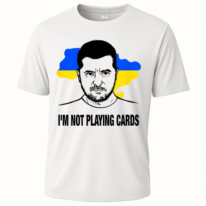 I;M Not Playing Cards Zelensky Ukrainian Flag Cooling Performance Crew T-Shirt